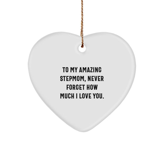 Funny Stepmom Heart Ornament Gifts from Men to Women Friends Family for Christmas Unique Stepmom Gifts - Image 1