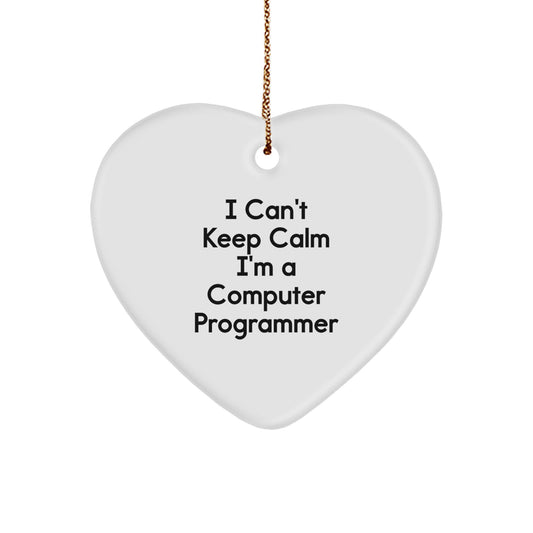 Funny Computer Programmer Gifts from Friends - I'm A Computer Programmer Heart Ornament for Men, Women, Coworkers, Family, and Friends, Christmas Unique Gifts - Image 1