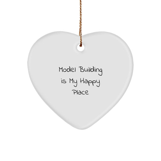 Model Building Gifts for Him - Funny Heart Ornament, Gifts from Men, Christmas Unique Gifts for Model Building Enthusiast - Image 1