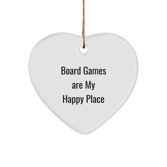 Gifts from Friends and Family for Board Games Enthusiasts - Heart Ornament, Cute Quote, Christmas Unique Gifts - Image 1