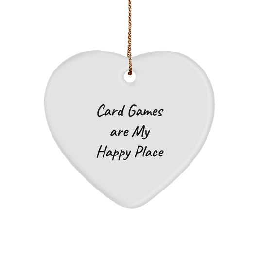 Funny Card Games Heart Ornament Gift for Card Games Enthusiasts, Gifts from Friends and Family for Christmas Unique Decorations - Image 1