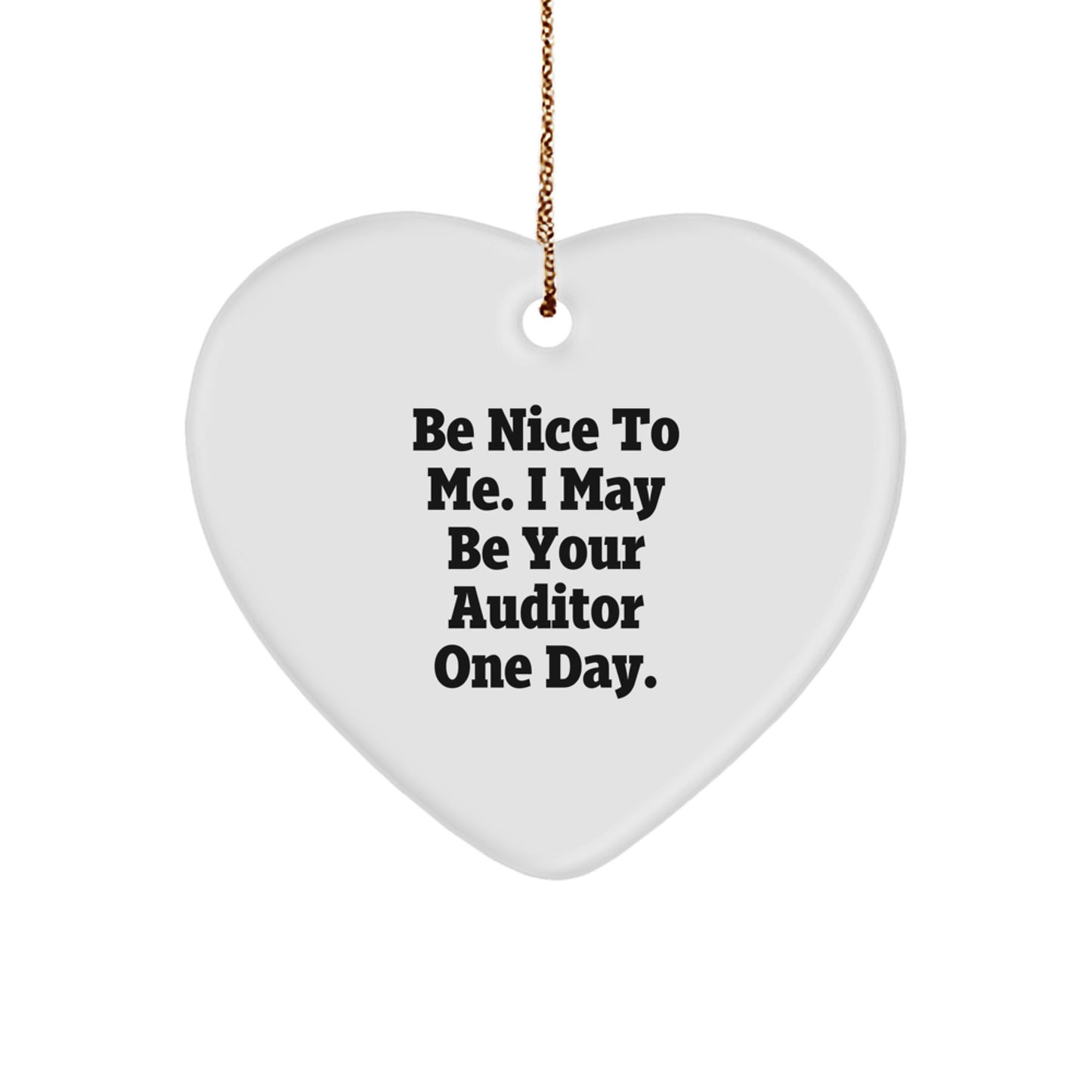 Funny Auditor Gifts for Men - Heart Ornament Christmas Unique Presents from Friends or Family - Image 1