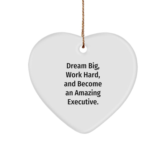 Executive Heart Ornaments Gifts from Friends to Executive Men and Women, Christmas Unique Decorations for Office or Home - Image 1