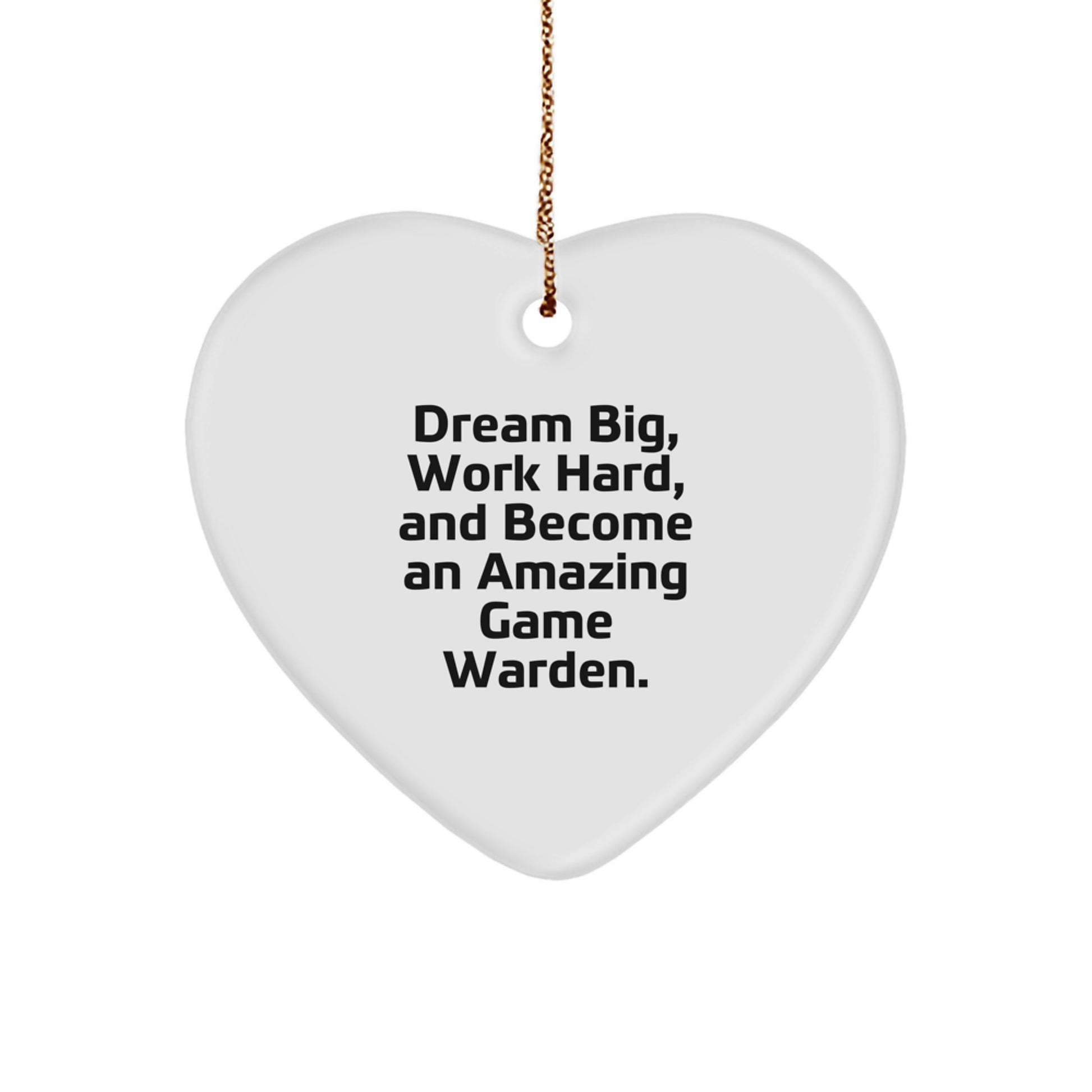 Funny Game Warden Gifts from Men to Family Friends, Heart Ornament for Christmas Unique Gifts - Image 1