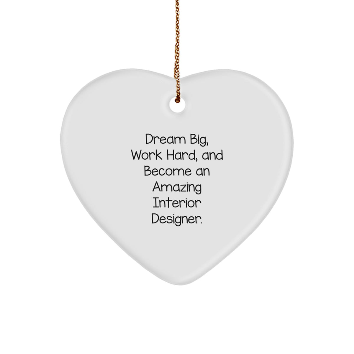 Inspirational Interior Designer Gifts from Friends - Heart Ornament for Christmas Unique Presents - Image 1