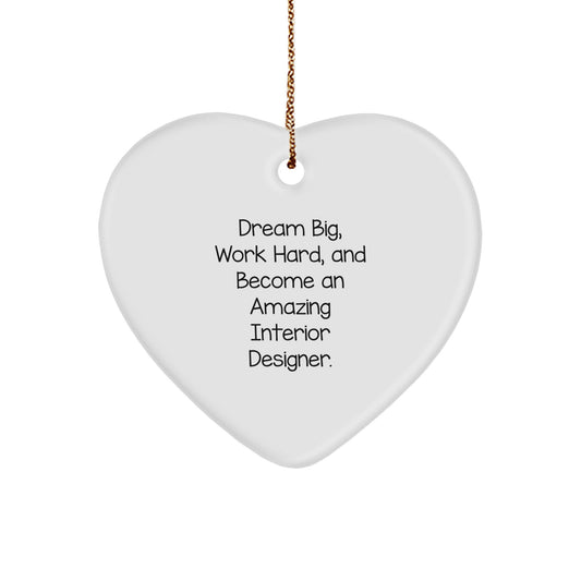 Inspirational Interior Designer Gifts from Friends - Heart Ornament for Christmas Unique Presents - Image 1
