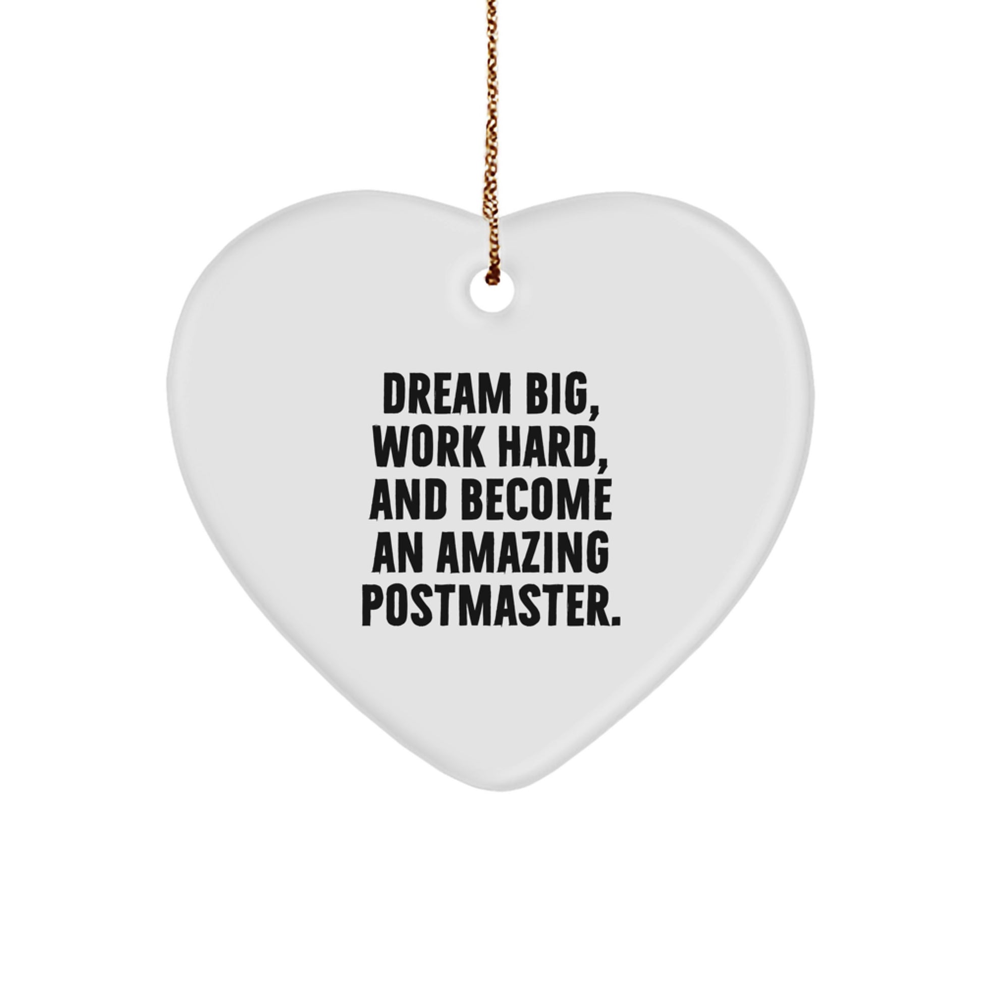 Postmaster Heart Ornament Gifts from Family, Friends, or Coworkers - Inspirational Quotes for Christmas Unique Gifts - Image 1