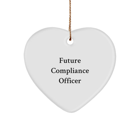 Compliance Officer Christmas Unique Gifts, Funny Quote Heart Ornament, Gifts from Men, Gifts for Future Compliance Officer, Unique Christmas Unique Gifts - Image 1