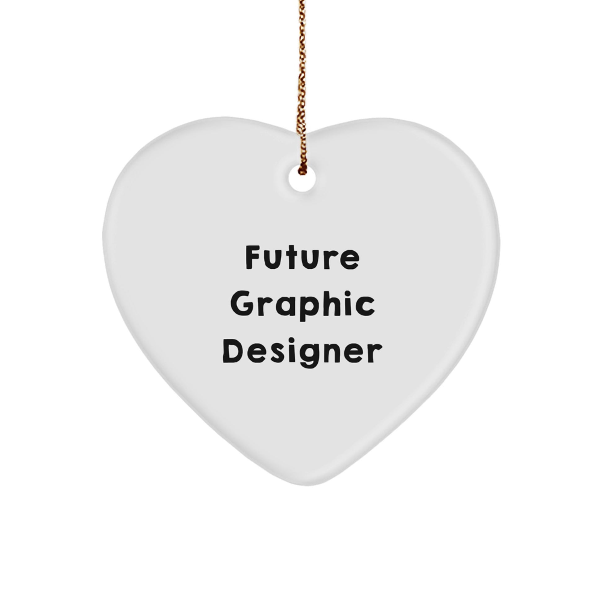 Funny Graphic Designer Gifts from Friends to Future Graphic Designers Heart Ornament for Christmas - Image 1