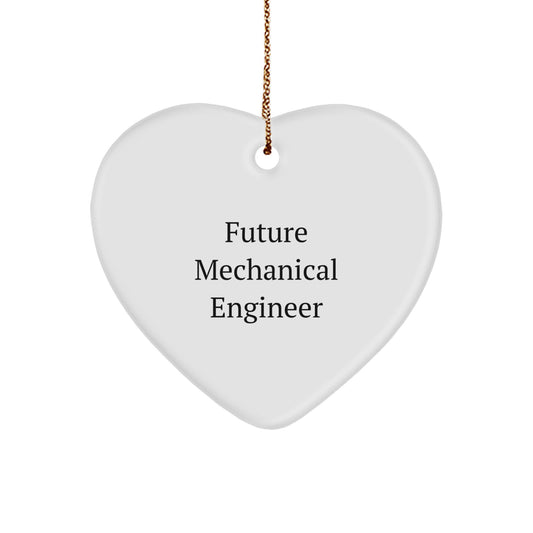 Funny 'Future Mechanical Engineer' Heart Ornament Gifts from Family to Gifts for Mechanical Engineer this Christmas - Image 1