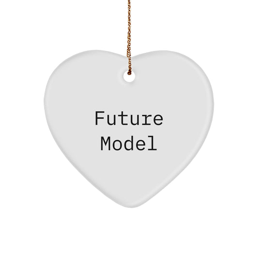 Funny Quote Model Heart Ornament Gifts for Friends from Christmas, Heart Shaped Model Gifts, Model Enthusiasts, Model Lovers, and More - Image 1