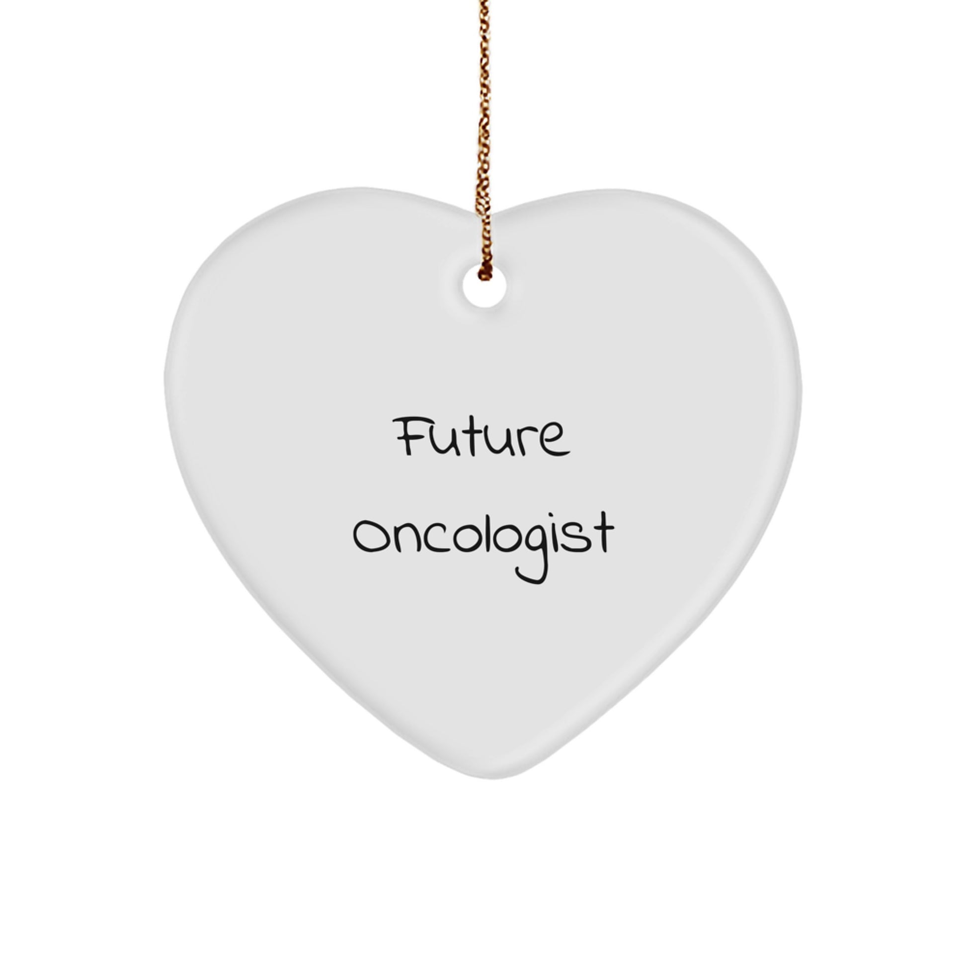 Funny Quote Gifts from Family Members for Oncologist Christmas Unique Gifts - Heart Ornament for Men or Women Friends Coworkers - Image 1