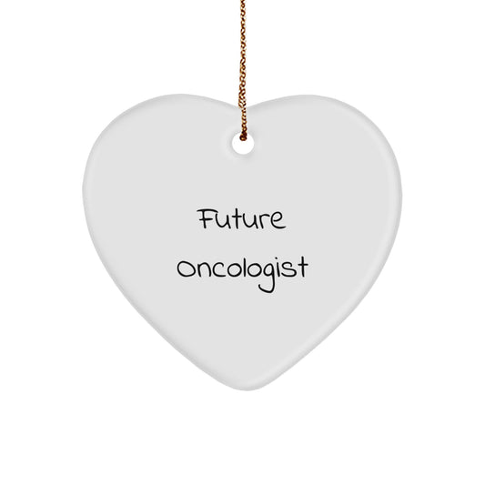 Funny Quote Gifts from Family Members for Oncologist Christmas Unique Gifts - Heart Ornament for Men or Women Friends Coworkers - Image 1