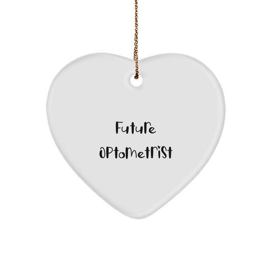 Funny Inspirational Optometrist Gifts from Future Optometrist Friends, Heart Ornament for Optometrist Men Women Friends Coworkers Family, Christmas Unique Gifts for Optometrist - Image 1