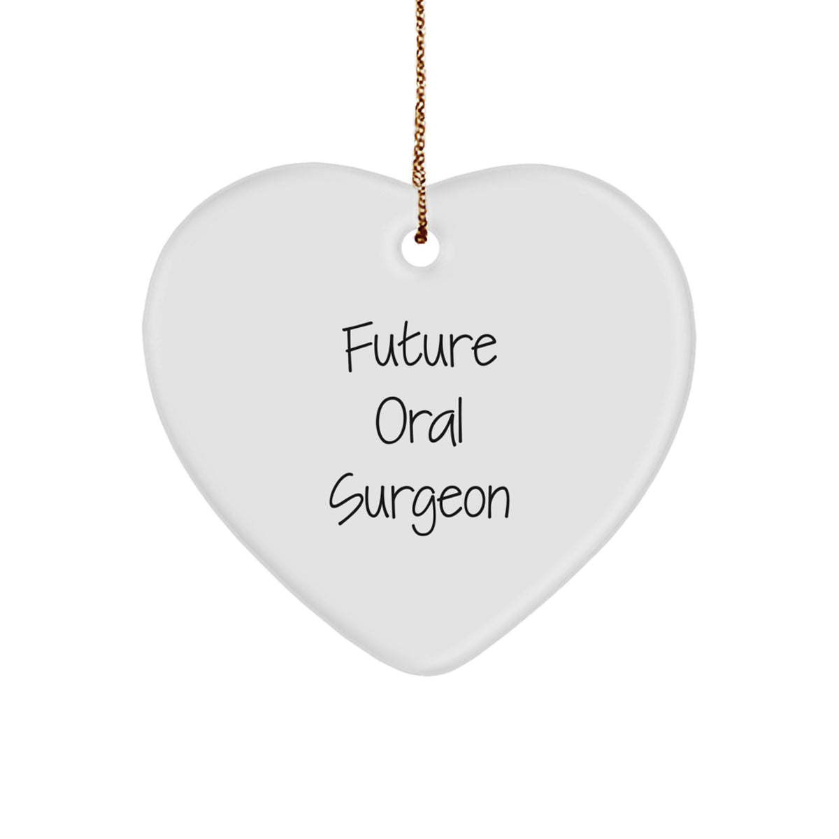 Funny Future Oral Surgeon Gifts from Friends, Unique Christmas Heart Ornament for Men, Women, Coworkers - Image 1