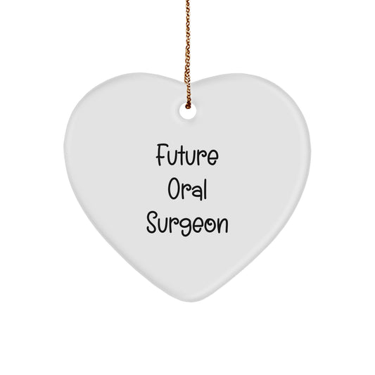 Funny Quote Gifts for Oral Surgeons, Heart Ornament, Christmas Unique Gifts from Friends, Family, Men, Women - Future Oral Surgeon - Image 1