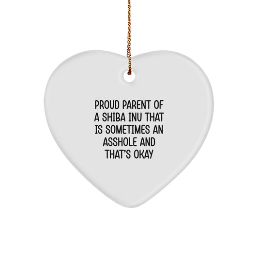 Funny Shiba Inu Dog Gifts from Friends to Family, Proud Parent Christmas Unique Gifts for Shiba Inu Dog Lover - Image 1