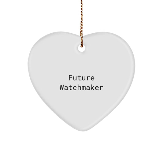 Funny Watchmaker Gifts from Future Watchmakers - Heart Ornament for Christmas - Image 1
