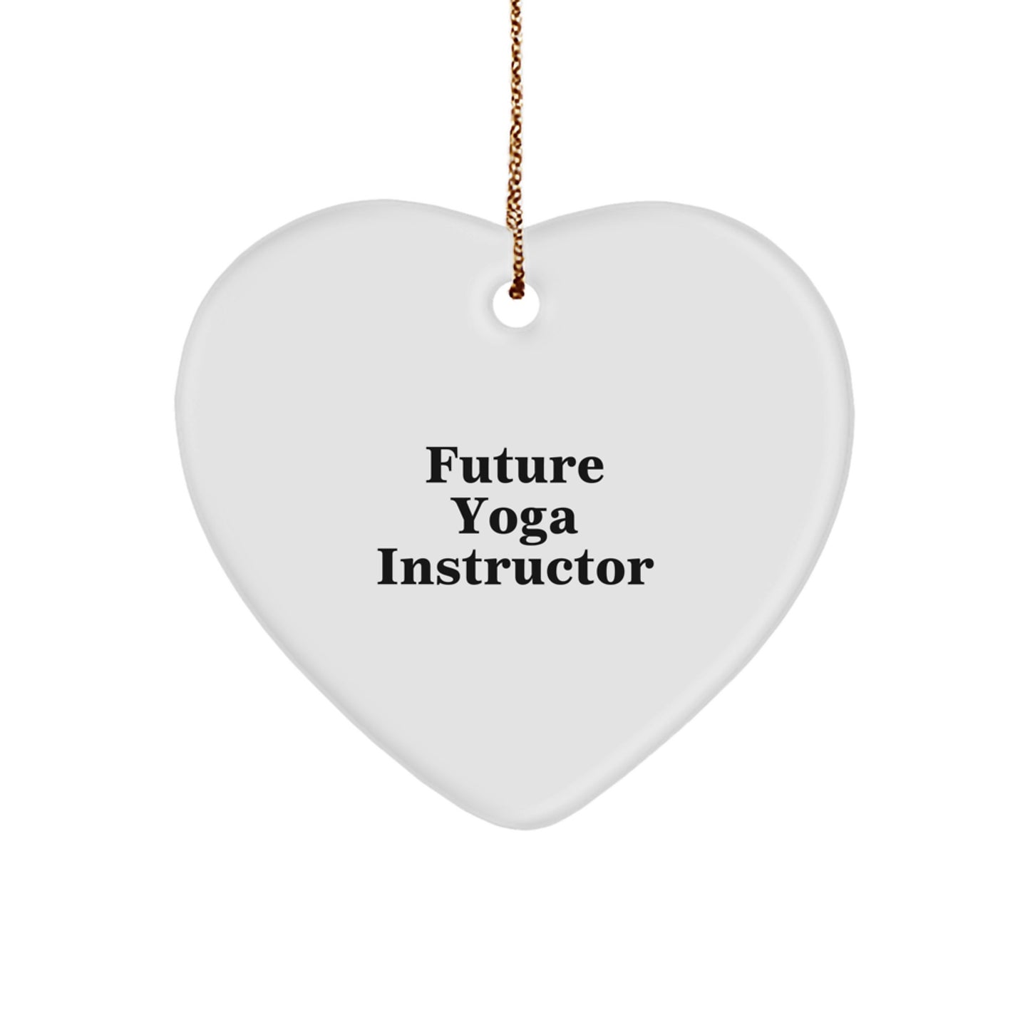 Funny Yoga Instructor Gifts from Friends for Men - Heart Ornament Christmas Unique Finds - Image 1