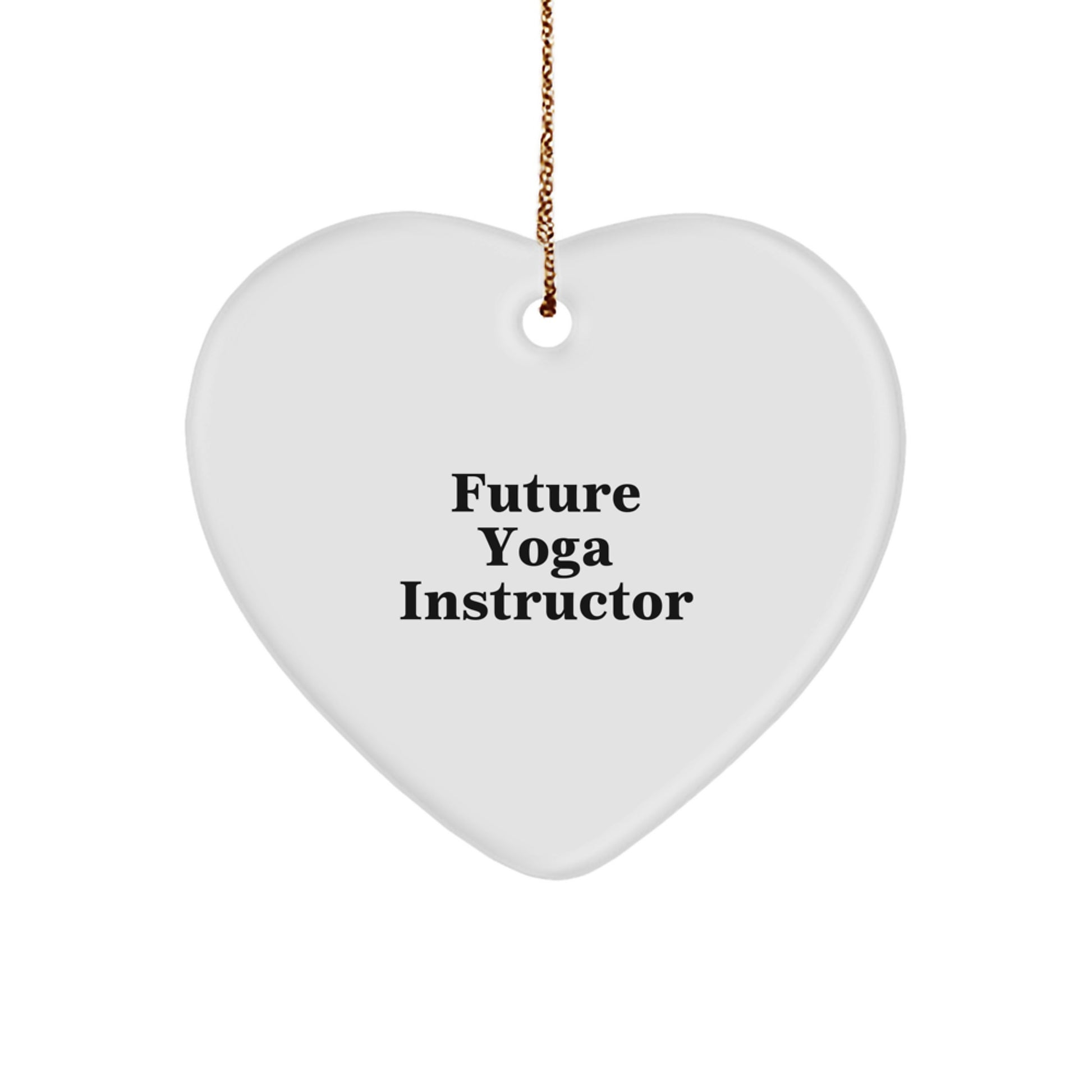 Funny Yoga Instructor Gifts from Friends for Men - Heart Ornament Christmas Unique Finds - Image 1