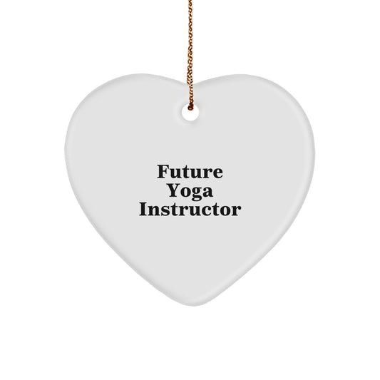 Funny Yoga Instructor Gifts from Friends for Men - Heart Ornament Christmas Unique Finds - Image 1