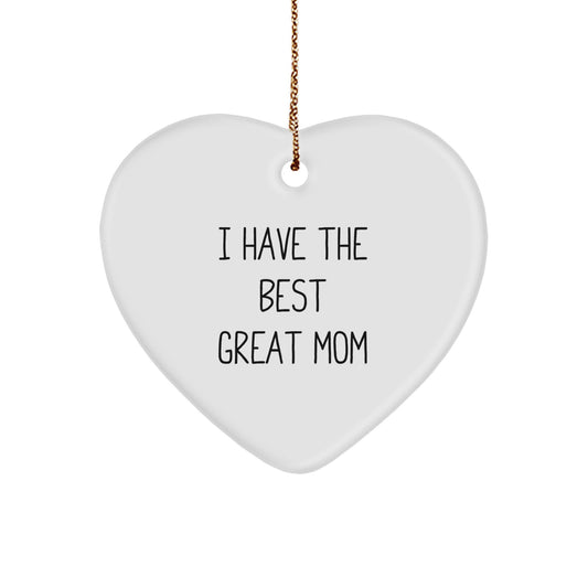 Funny Mom Gifts from Men, Women, or Friends - Great Heart Ornament for Mom's Birthday or Christmas Unique Gifts - Image 1