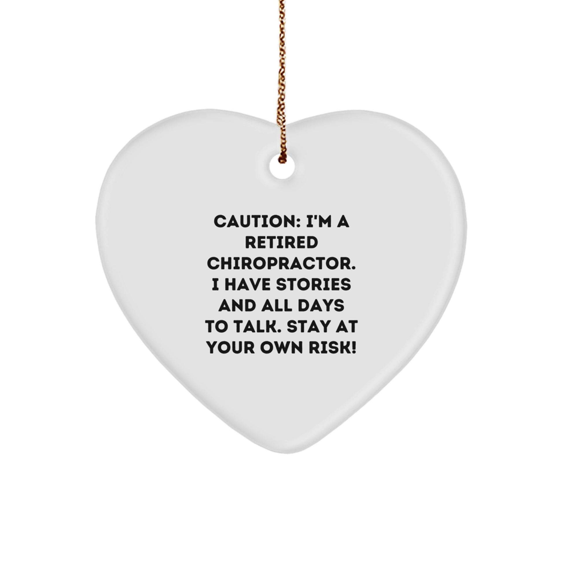 Chiropractor Heart Ornament Gifts from Men to Chiropractors, Funny Quote Inside, Christmas Unique Gifts - Image 1