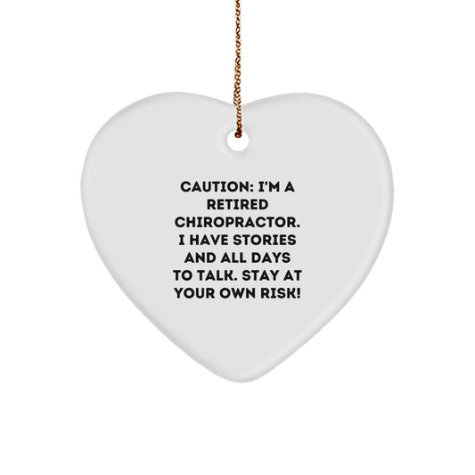 Chiropractor Heart Ornament Gifts from Men to Chiropractors, Funny Quote Inside, Christmas Unique Gifts - Image 1