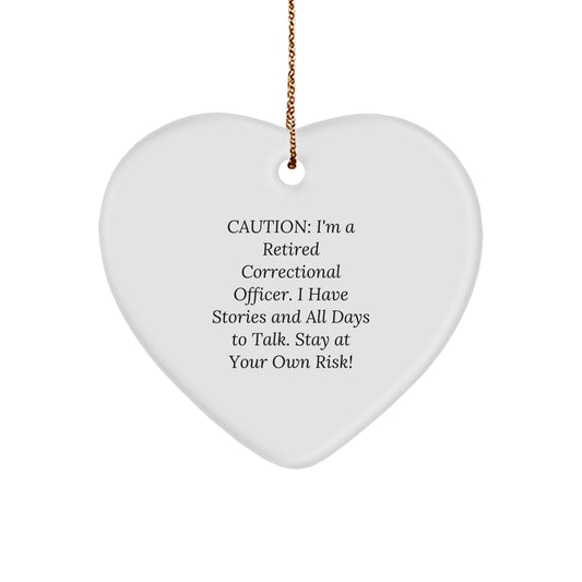 Funny Correctional Officer Gifts from Friends for Christmas Unique Ornament Heart - Image 1