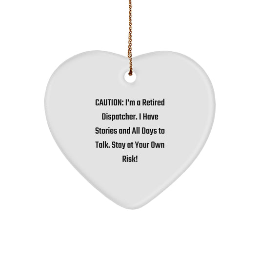 Funny Dispatcher Gifts from Family, Friends, or Coworkers, Heart Ornament for Dispatchers at Christmas - Image 1