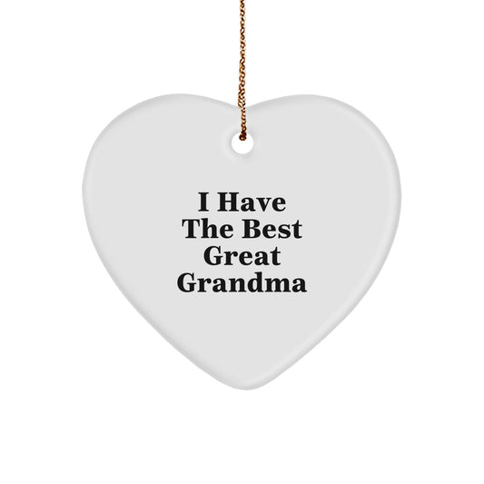 Funny Grandma Heart Ornament Gifts from Family for Grandma I Have The Best Great Grandma Christmas Unique Gifts - Image 1