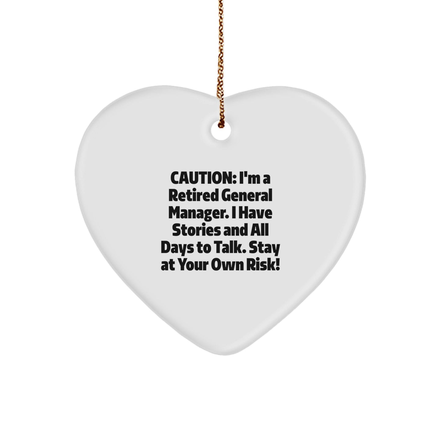 Funny General Manager Heart Ornament Gifts from Men to General Managers for Christmas Unique Gifts - Image 1