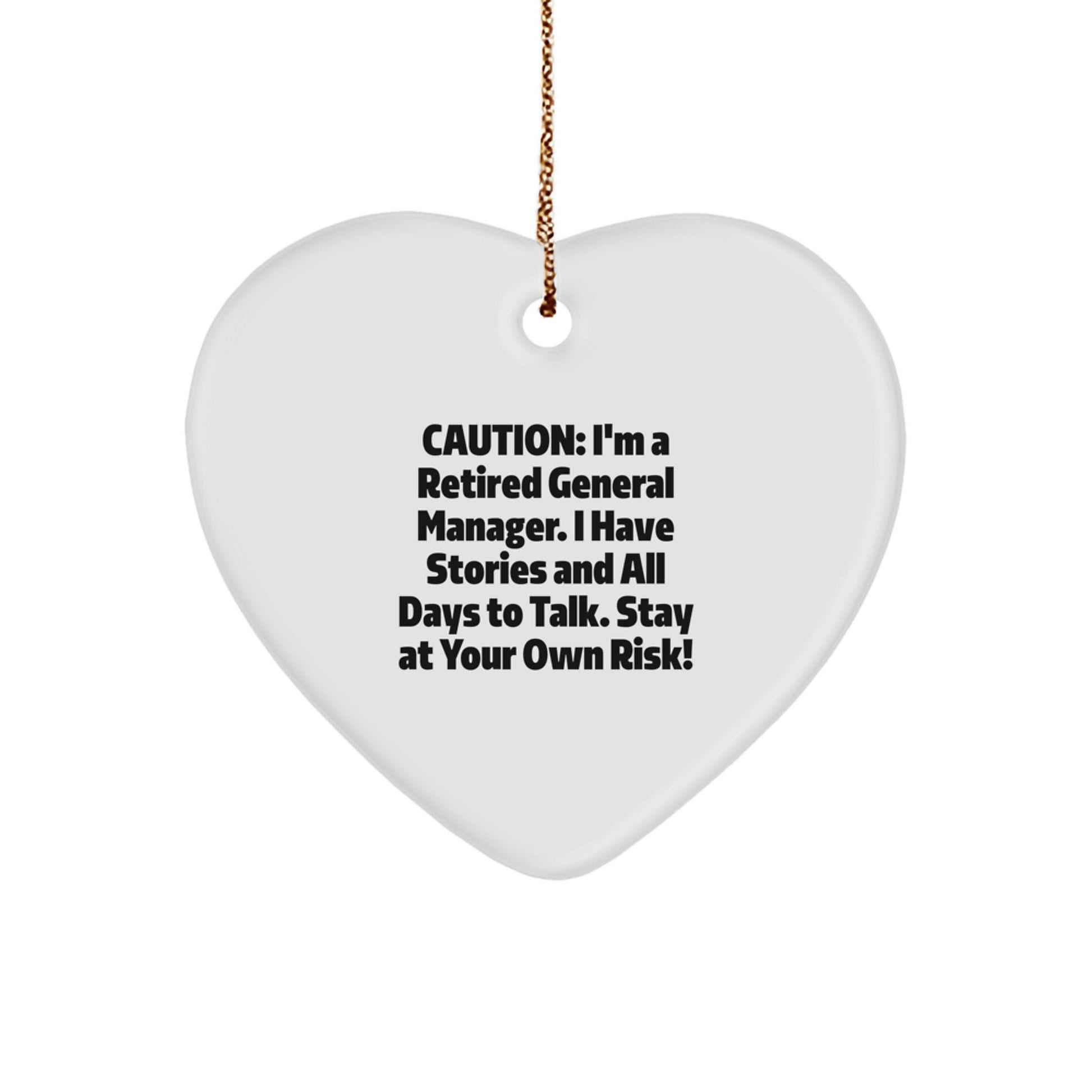 Funny General Manager Heart Ornament Gifts from Men to General Managers for Christmas Unique Gifts - Image 1