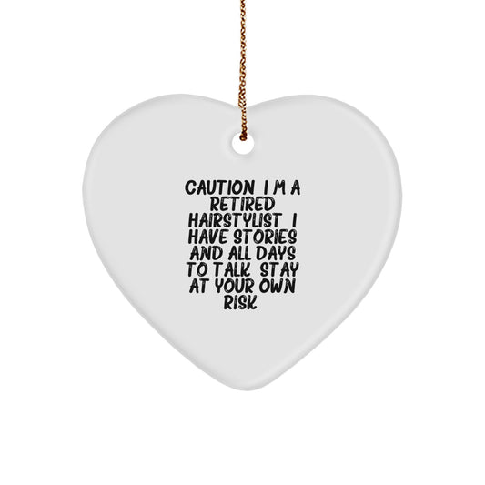 Funny Hairstylist Gift Ideas - Unique Heart Ornament for Hairstylist Friends and Family Members from Men and Women - Christmas Unique Gifts - Image 1