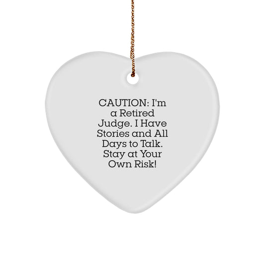Funny Judge Gift for Men, Heart Ornament with Quote - Gifts from Family to Judge, Perfect for Christmas Unique Gifts - Image 1