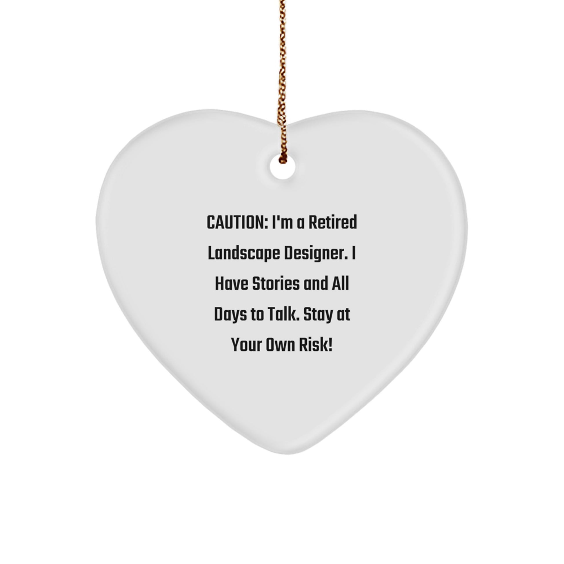 Funny Landscape Designer Gifts from Friends, Christmas Unique Ornament, Heart Shaped, Gifts for Landscape Designer Men or Women - Image 1