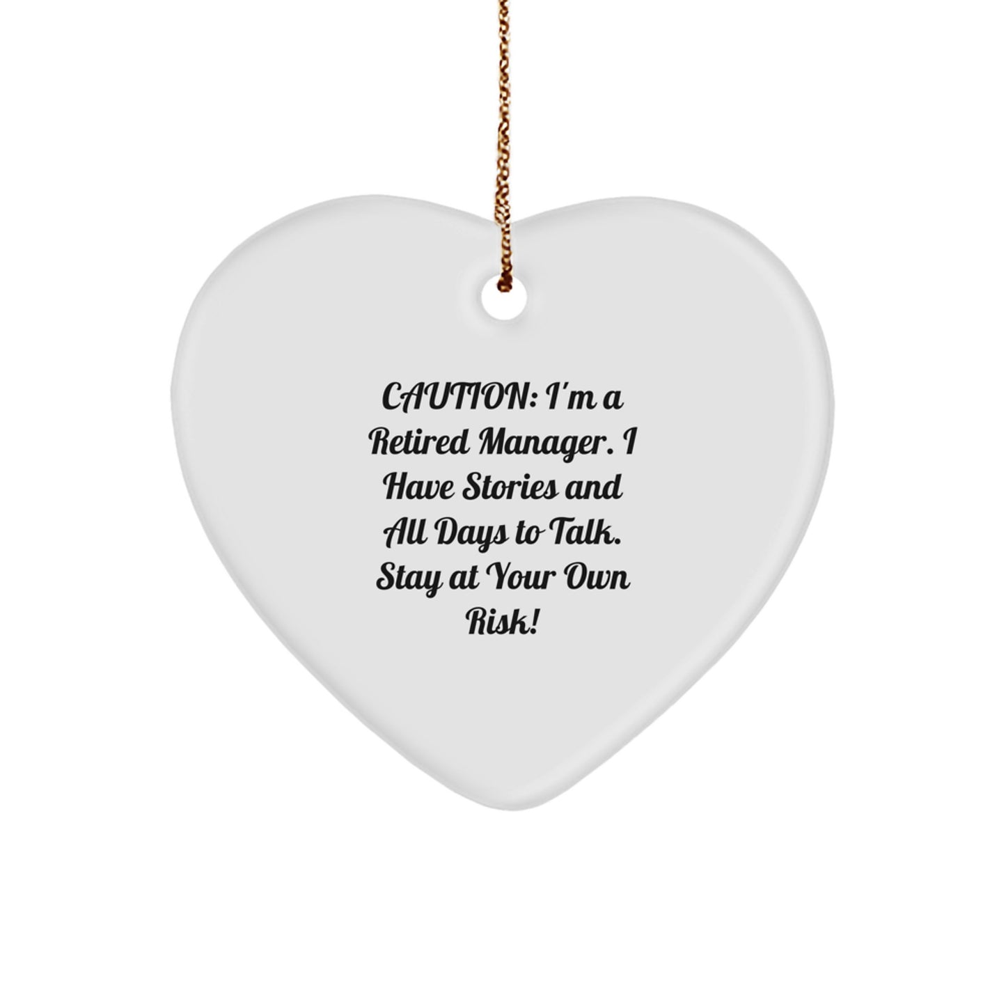 Funny Gift for Managers, Heart Ornament from Friends, Christmas Unique Gifts for Managers - Image 1