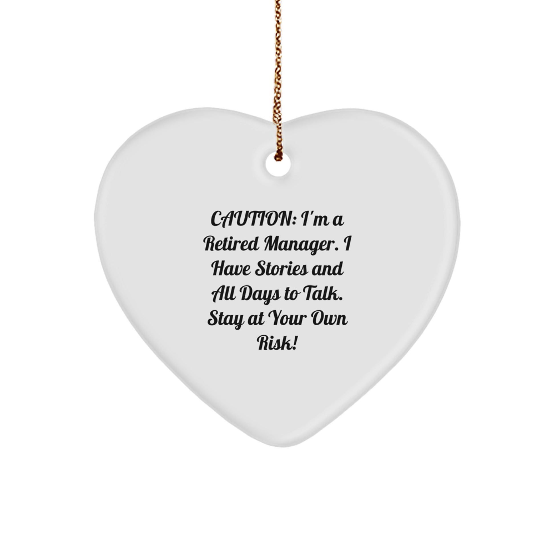 Funny Gift for Managers, Heart Ornament from Friends, Christmas Unique Gifts for Managers - Image 1