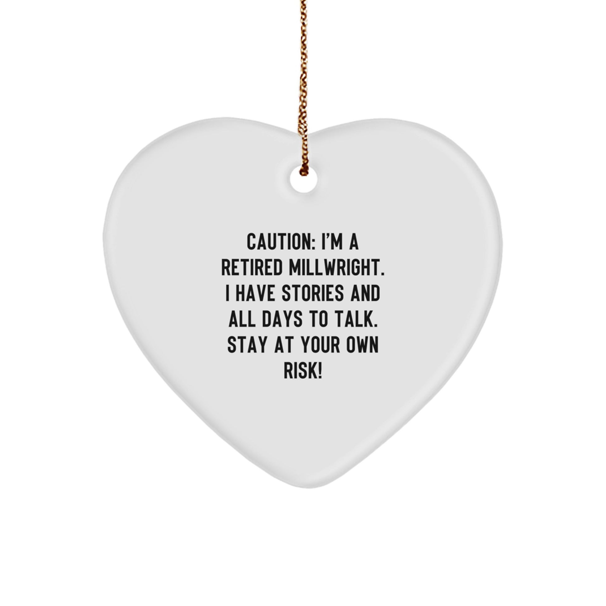Funny Millwright Heart Ornament Gifts from Family, Friends, or Coworkers for Millwrights on Christmas Unique Ideas - Image 1