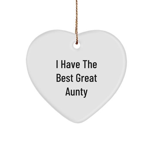 Funny Aunty Gifts from Men for Aunty - Heart Ornament I Have The Best Great Aunty - Christmas Unique Gifts - Image 1