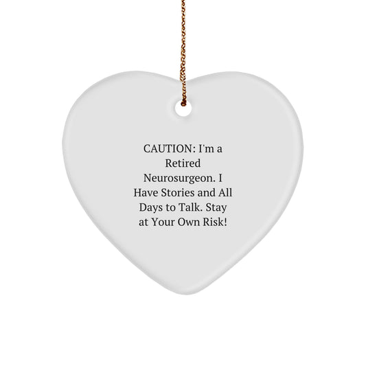 Funny Neurosurgeon Gifts from Men, Heart Ornament for Christmas Unique Gifts to Show Appreciation for Neurosurgeon Friends - Image 1