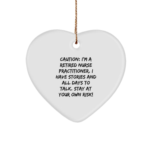 Nurse Practitioner Gifts from Men - Funny Quote Heart Ornament, Christmas Unique Gifts for Nurse Practitioner, Men, Women, Friends, Co-workers, Family - Image 1