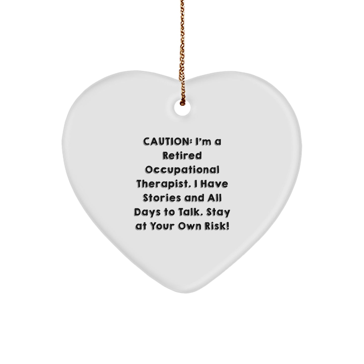 Funny Occupational Therapist Gifts, Christmas Unique Gifts from Friends to Occupational Therapist Men, Occupational Therapist Heart Ornament - Image 1