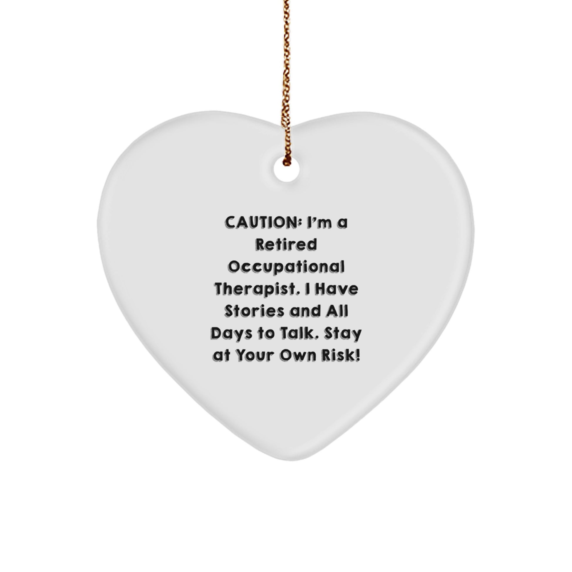 Funny Occupational Therapist Gifts, Christmas Unique Gifts from Friends to Occupational Therapist Men, Occupational Therapist Heart Ornament - Image 1