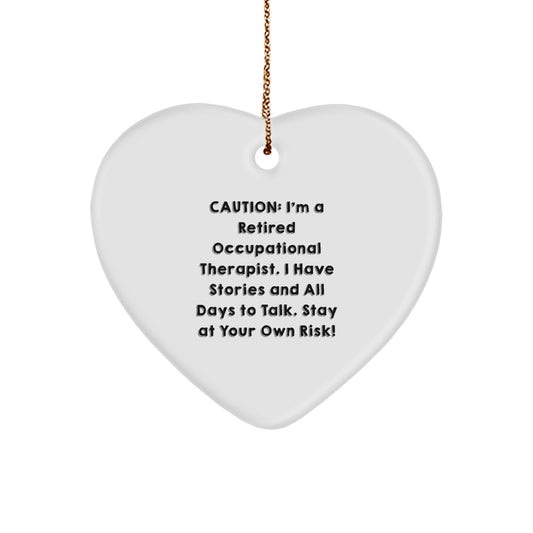 Funny Occupational Therapist Gifts, Christmas Unique Gifts from Friends to Occupational Therapist Men, Occupational Therapist Heart Ornament - Image 1