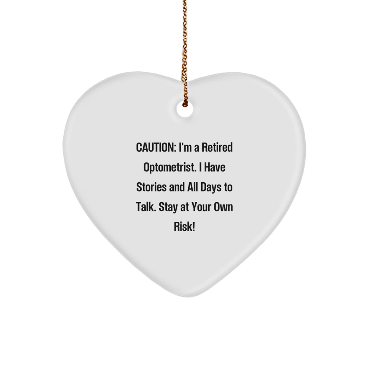 Unique Funny Optometrist Heart Ornament Gifts from Friends and Family for Christmas - Image 1