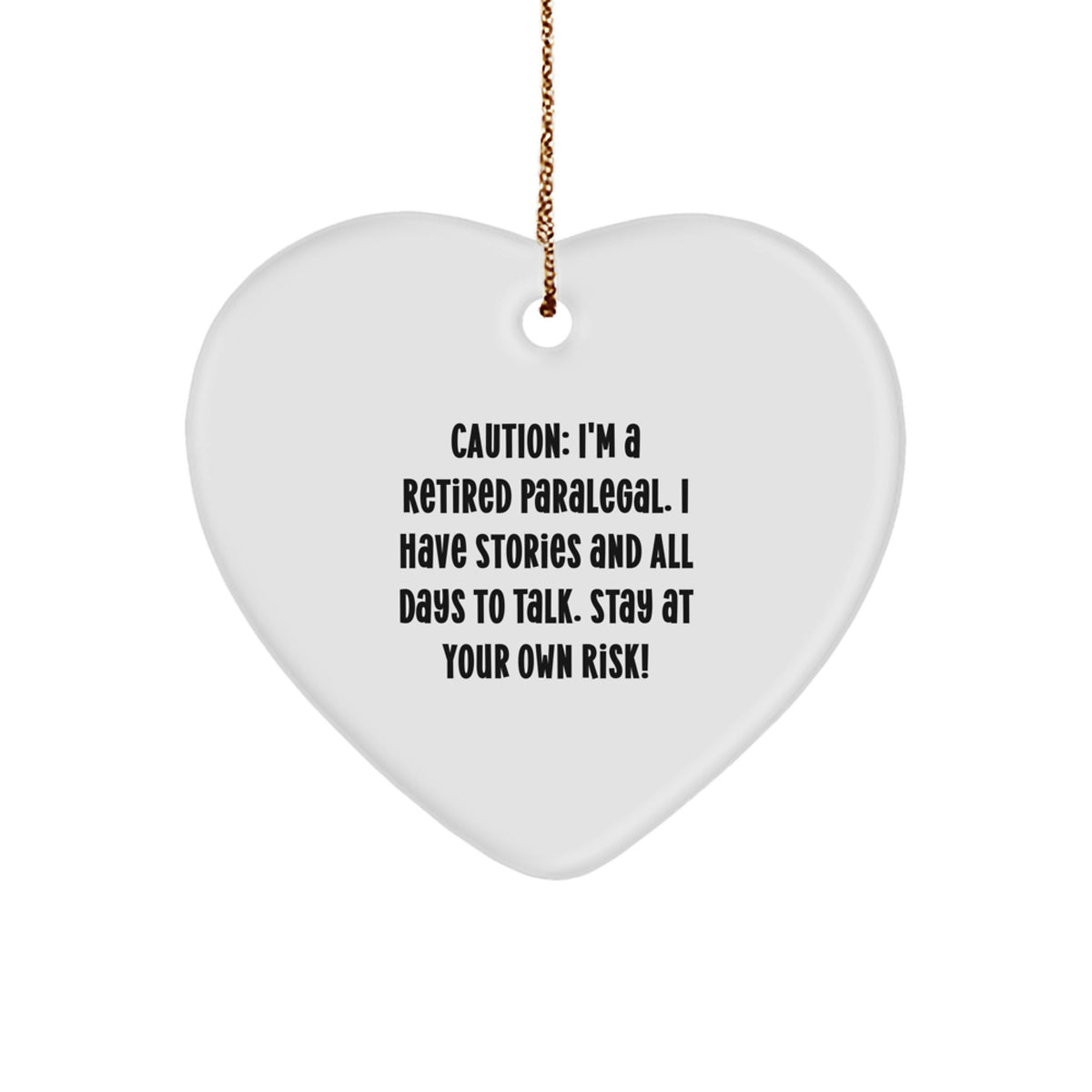 Funny Paralegal Heart Ornament Gifts from Friends, Coworkers, or Family for Paralegal Lover Unique Christmas Unique Gifts - Image 1