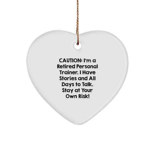 Funny Personal Trainer Gifts from Friends, Heart Ornament for Personal Trainers, Christmas Unique Gifts - Image 1