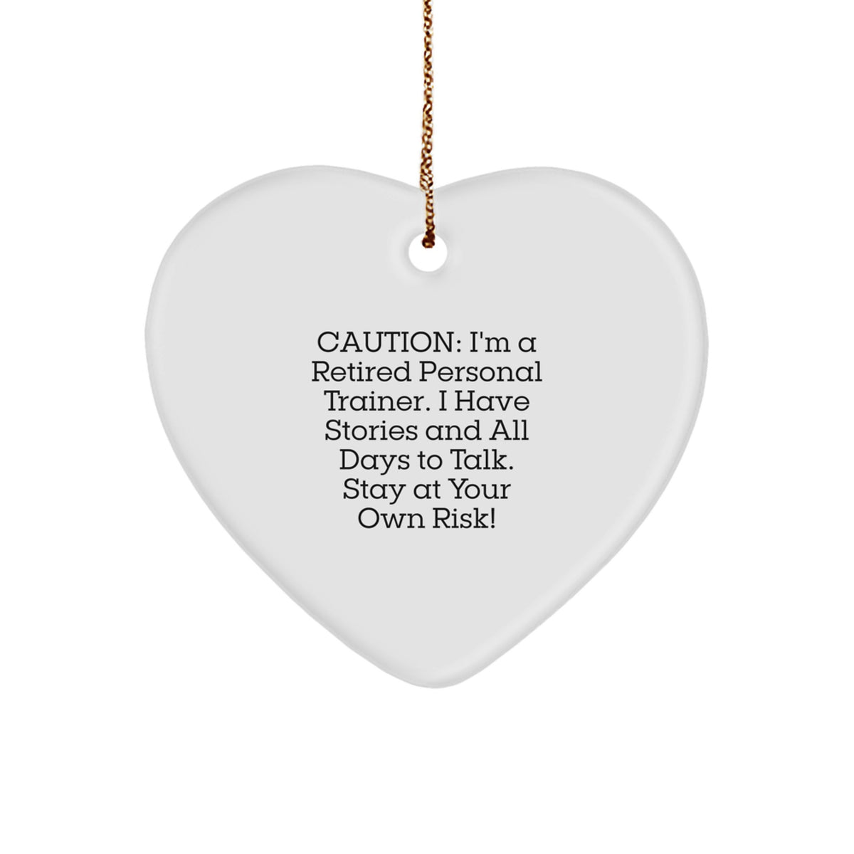 Funny Personal Trainer Heart Ornament, Gifts from Friends for Personal Trainers, Christmas Unique Decorations - Image 1
