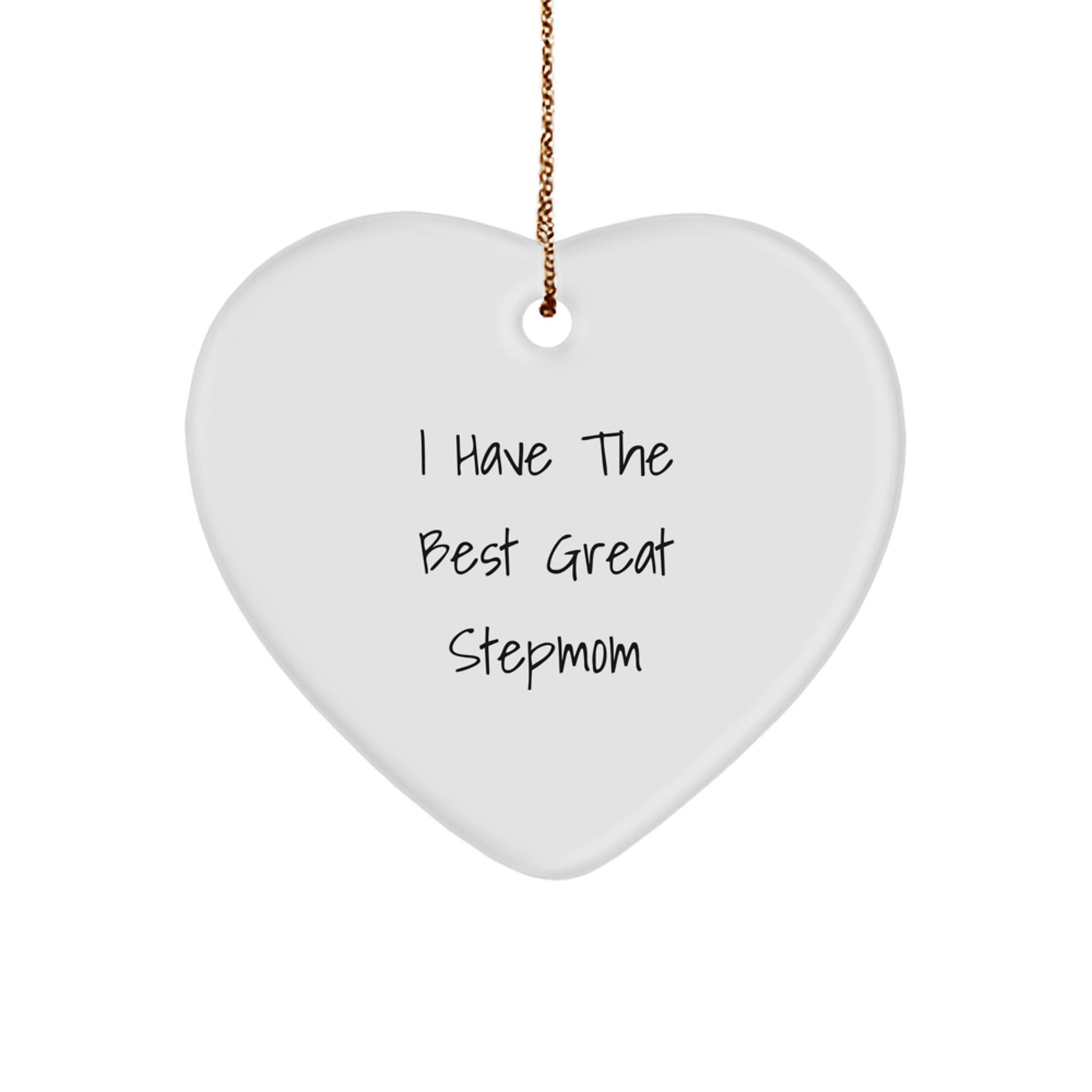 Funny Stepmom Heart Ornament Gifts from Family, Perfect for Stepmom on Christmas Unique Gifts - Image 1